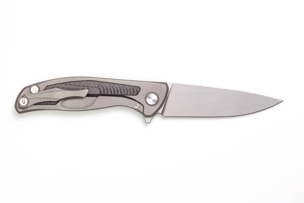 istock folding knife on a white background. item for tourism and survival 2124995209