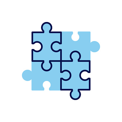 Puzzle related vector icon. Isolated on white background. Vector illustration