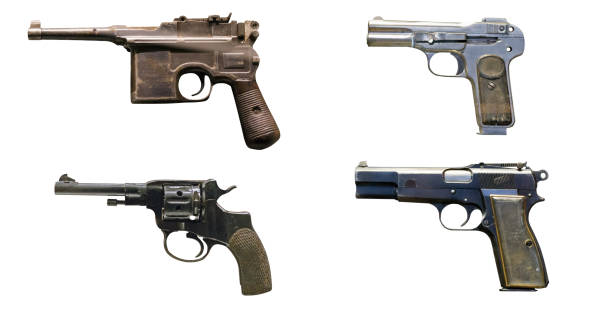 istock Gun isolated on white background. gun from World War II 2125024435