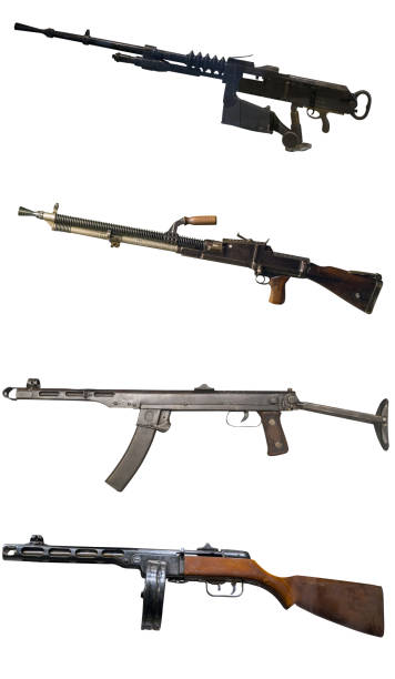 istock automatic rifle isolated on white background. automatic rifle from the Second World War 2125024437