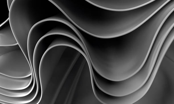 istock Dark Silver fabric. Wavy soft folds. Shiny fabric surface. Luxury emerald gray background with space for design. Web banner. silver background with soft forms. 2125024445