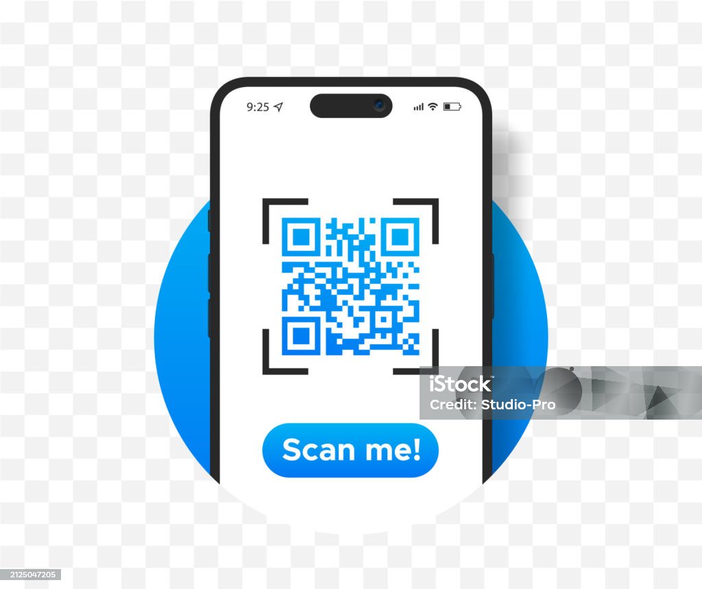 Qr Code Scan Smartphone Mockup Stock Illustration - Download Image Now ...