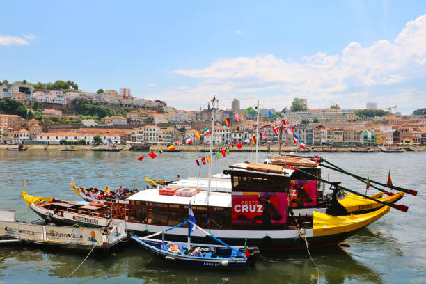 Porto, Portugal - June 21th 2018: The urban skyline and scenic banks of the Douro River