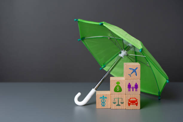istock Insurance services under the umbrella. Comprehensive insurance coverage encompass a wide range of risks, including accidents, natural disasters, theft, and other unforeseen events. Scope of protection 2125120021