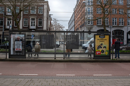 Frederiksplein Tram Stop At Amsterdam The Netherlands 26-3-2024