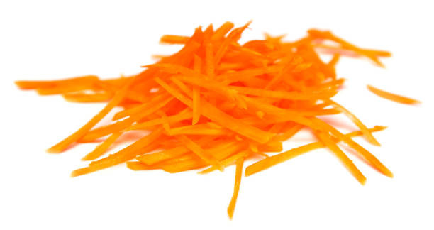 istock Sliced carrots isolated on white background. 2125138542