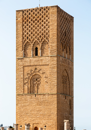 Tower near to the mausoleum of Mohammed V in Rabat