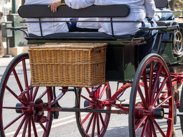 istock Typical and traditional wicker basket for horse carriage 2125187975