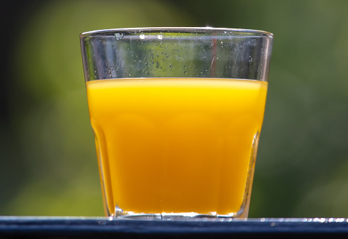 orange juice isolated on white