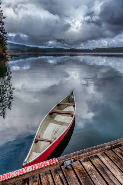 Canoe at Comox Lake Boat Launch