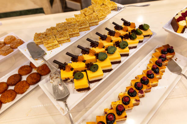 istock Sweet cakes on display in a restaurant 2125243869