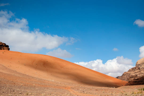 Big Red Sand Dune of Wadi Rum desert in Jordan.