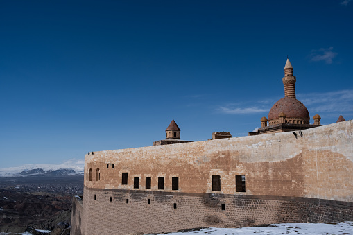 Ishak Pasha Palace ( Turkish : Ishak Pasa Sarayi ) is a semi-ruined palace and administrative complex located in the Dogubeyazit district of Agri province of eastern Turkey.