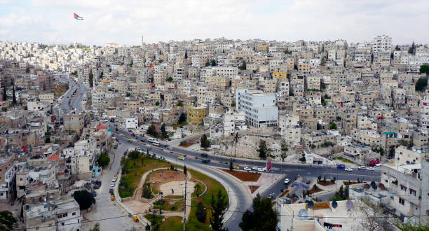Panoramic view of Amman from the Citadel, Jordan