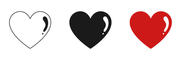 ðñð½ð¾ð²ð½ñðµ rgb - heart shape heart suit valentines day love stock illustrations