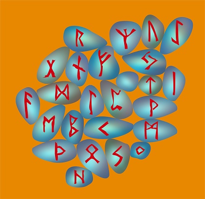Runes stylized under the old Scandinavian spelling
