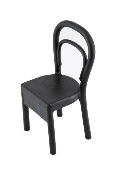 istock Black wooden chair isolated on a white background 2125595681