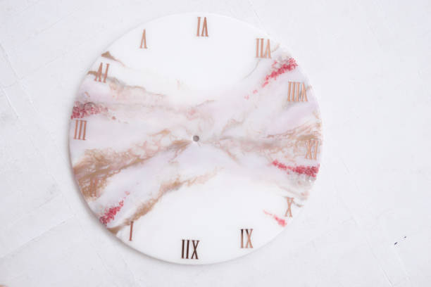 istock Handmade interior clocks made of epoxy resin. An interior item. 2125708660