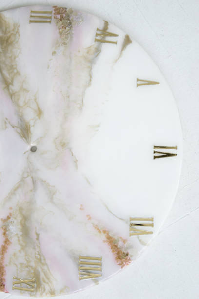 istock Handmade interior clocks made of epoxy resin. An interior item. 2125708663