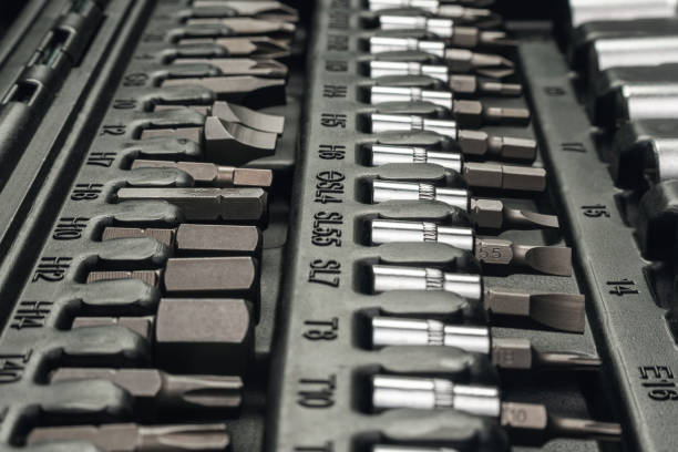 istock Various types of metal steel screwdriver bits 2125762765