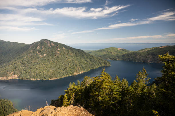 istock Lake Crescent Bends Around Olympic Mountains 2125777277
