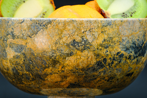 An expensive marble bowl with natural patterns