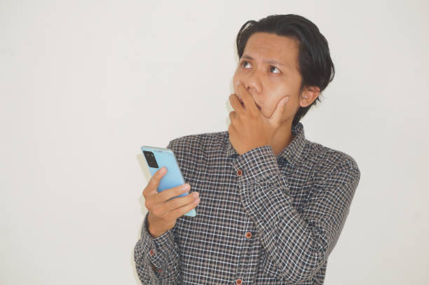 istock Young asian man a black shirt 2125900532