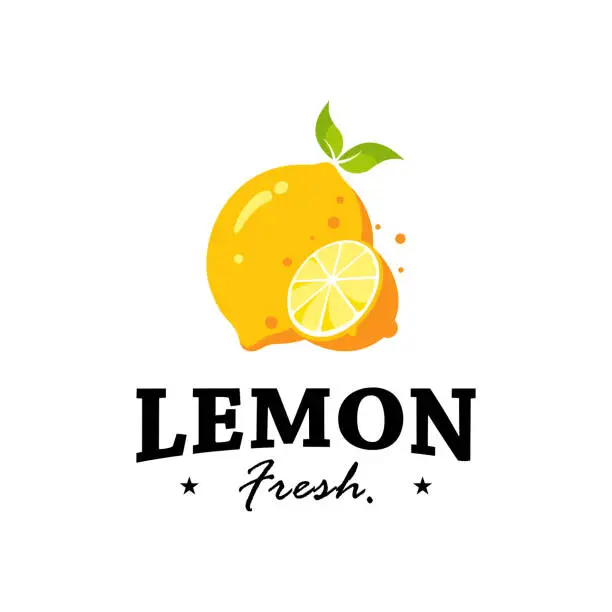 Vector illustration of lemon logo vector template illustration