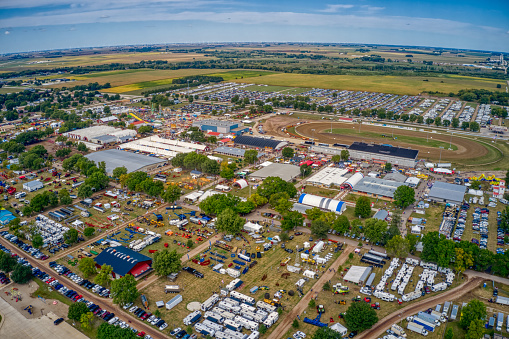 Aerial View of the Clay County Fair in North West Iowa