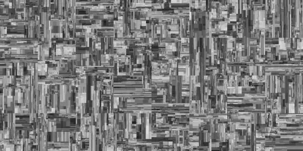 Vector illustration of Digital pixel noise glitch art grunge texture with rectangular structure