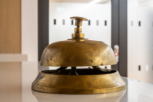 Stockholm, Sweden A bell in a reception area.