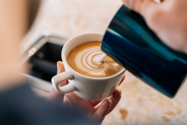 istock Barista make coffee cup latte art 2126220788