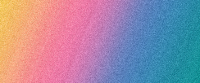 Abstract colored gradient background with noise. Top view, close-up