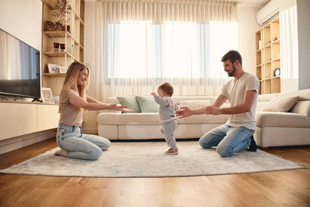 istock First steps of our baby 2126673047