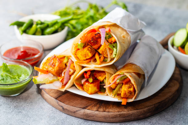 istock selective focus of Indian food 