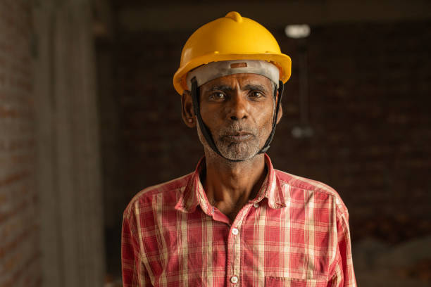 istock Portrait of senior worker in construction building 2126817605