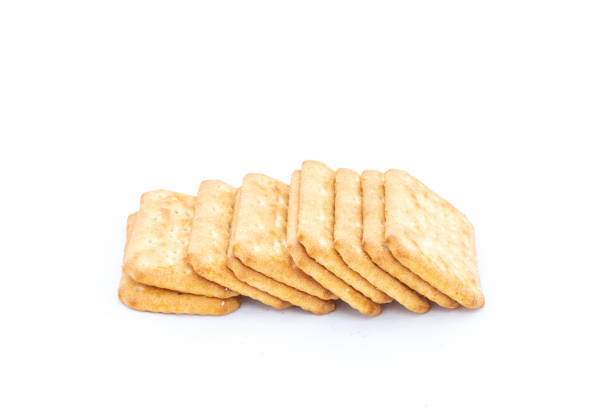 istock Salty crackers isolated on white background with copy space 2126839518