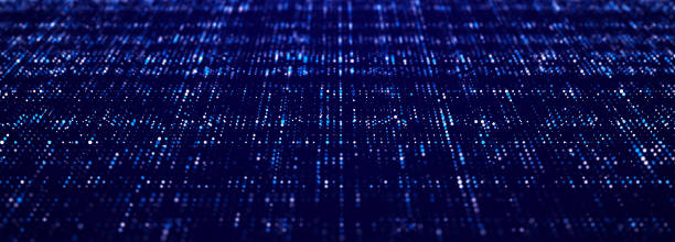 istock Abstract technology background. Computer matrix. Futuristic cyber background of particles. 3d rendering. 2126936953