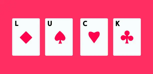 Vector illustration of Luck deck of cards