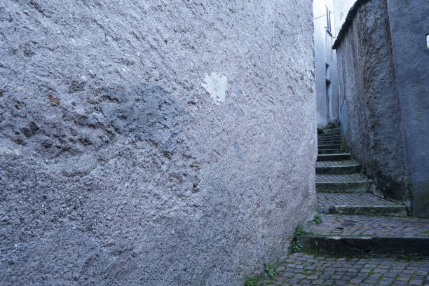 View of some details im an alley of Dorio. Lake Como , Italy