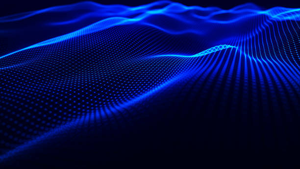 istock Abstract background with a dynamic wave. Futuristic wave with dots. Big data concept. Abstract technology background. 3D rendering. 2127071582
