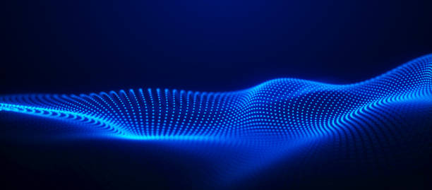 istock Digital technology background. Dynamic wave of glowing points. Colored music wave. Futuristic background for presentation design. 3d rendering. 3d Widescreen. 2127078656