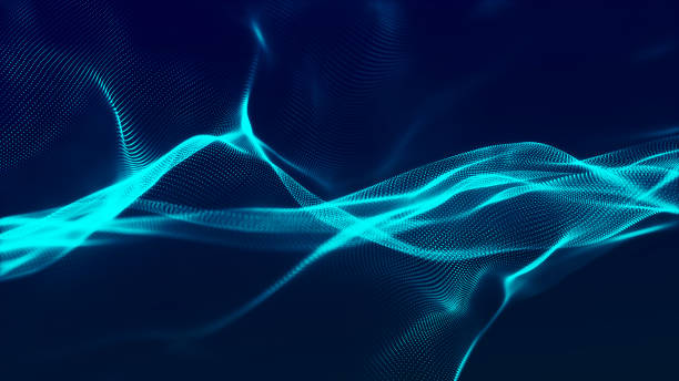 istock Technology background. Abstract digital particle wave. Futuristic dotted wave. Network connection structure. 3D rendering. 2127079690
