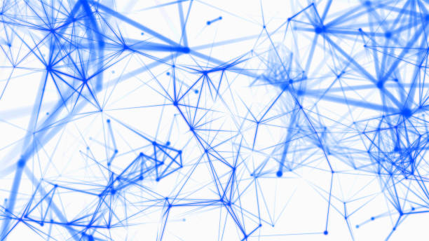 istock Colorful polygonal space. Structure of connection points and lines on a light background. 3d. Plexus effect. 2127080719