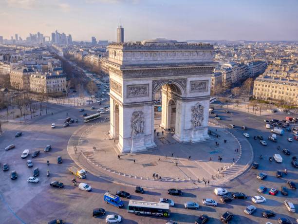 1,200+ Arc De Triomphe Aerial Stock Photos, Pictures & Royalty