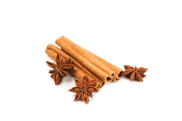 istock Cinnamon sticks and anise isolated on white background. Cinnamon roll and star anise. Spicy spice for baking, desserts and drinks. Fragrant ground cinnamon. 2127122886