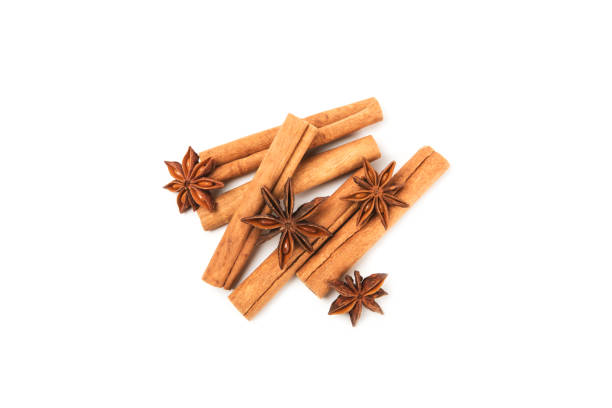 istock Cinnamon sticks and anise isolated on white background. Cinnamon roll and star anise. Spicy spice for baking, desserts and drinks. Fragrant ground cinnamon. 2127122889