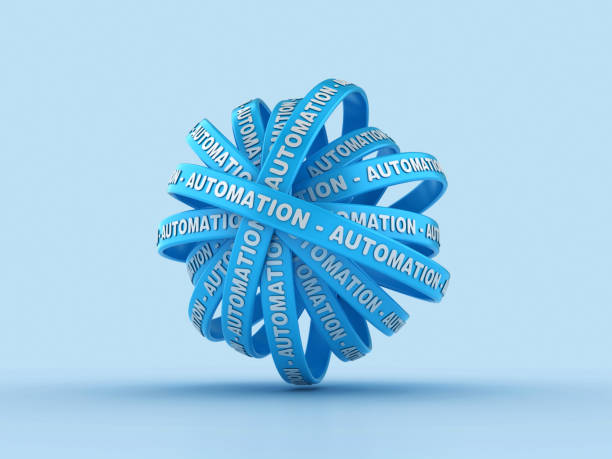 istock Circular Ribbons with AUTOMATION Word 2127171586