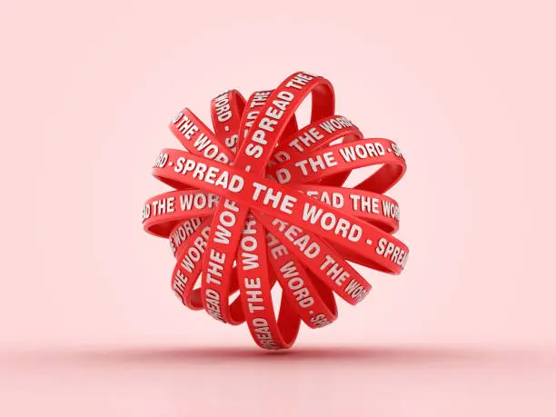 Photo of Circular Ribbons with SPREAD THE WORD Phrase