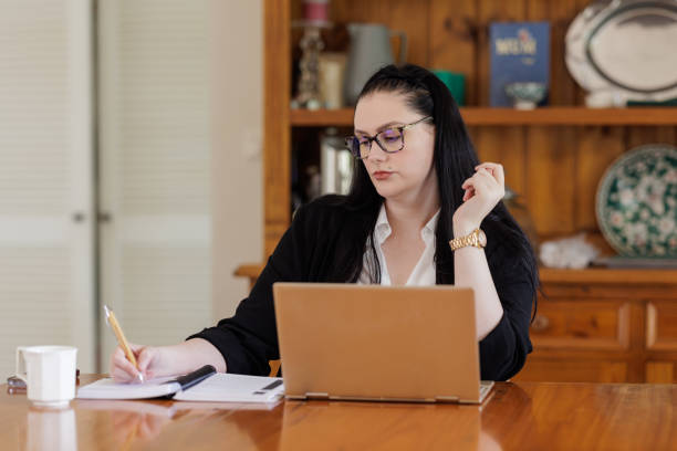 istock Businesswoman working at home on her laptop computer 2127176225